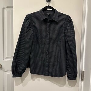 Stripe Pleated Shirt